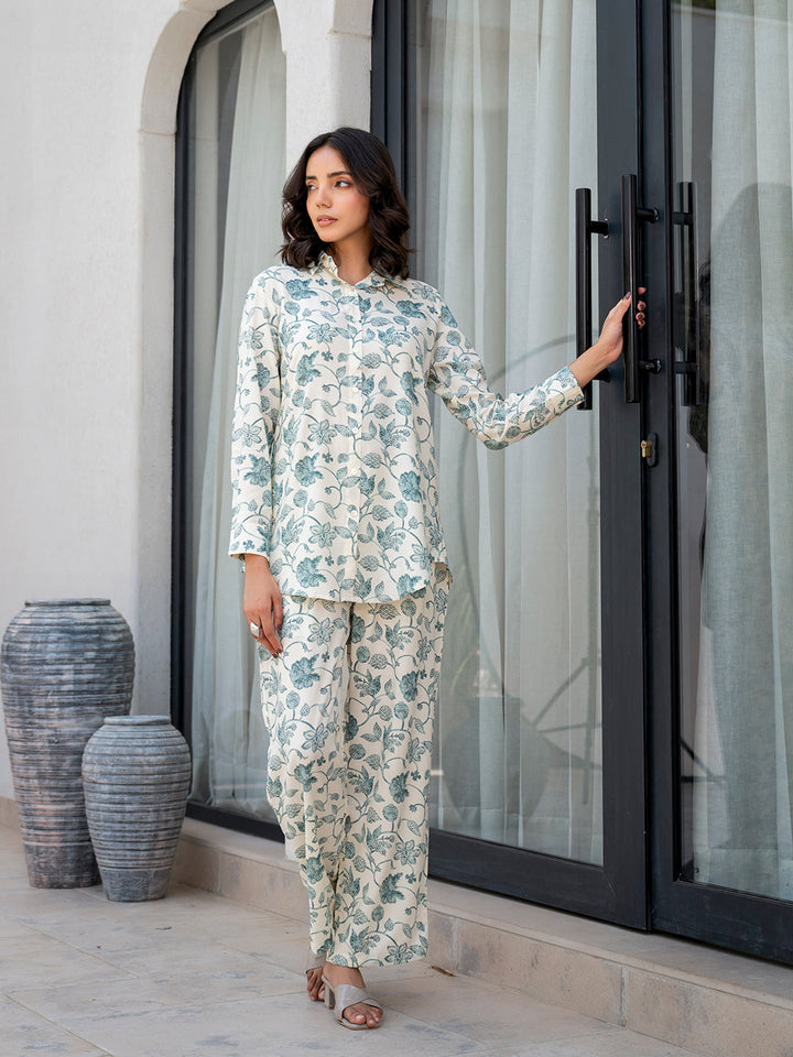 White-&-Green-Rayon-Floral-Printed-Co-Ord-Set