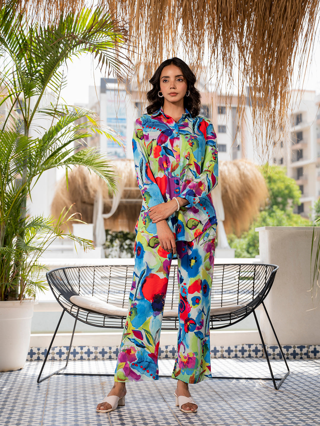 Multicolor-Rayon-Floral-Printed-Co-Ord-Set