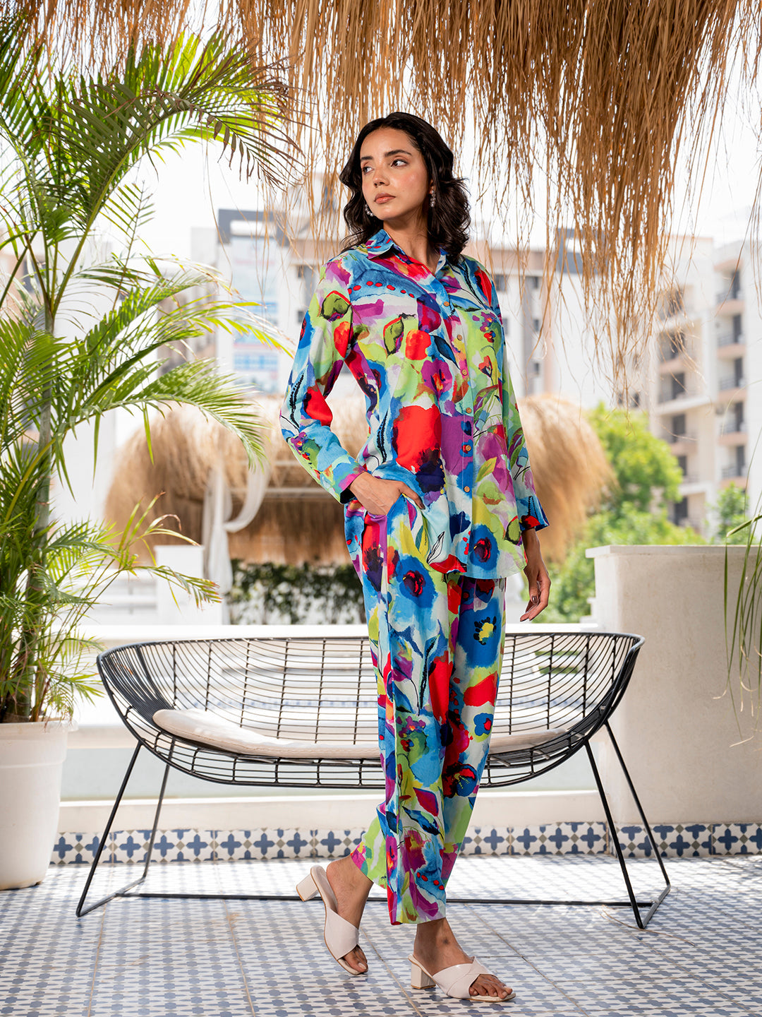 Multicolor-Rayon-Floral-Printed-Co-Ord-Set