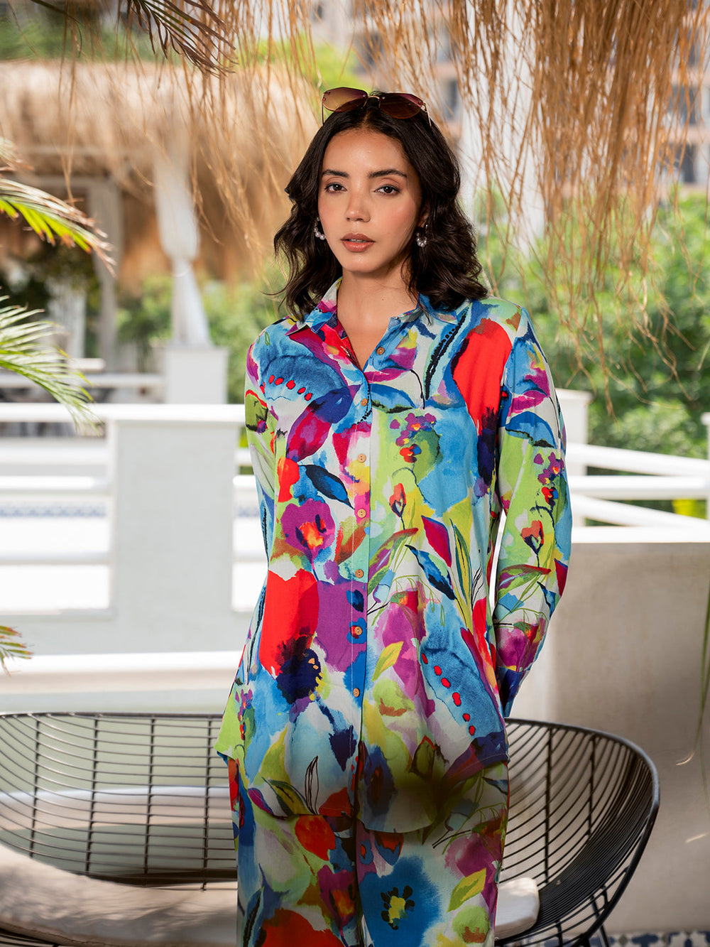 Multicolor-Rayon-Floral-Printed-Co-Ord-Set