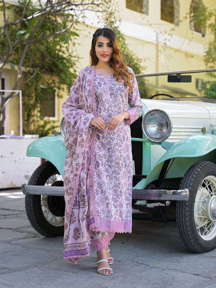 Light-Purple-Cotton-Floral-Straight-3-Piece-Kurta-Set