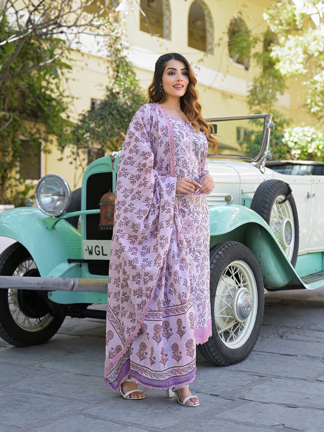 Light-Purple-Cotton-Floral-Straight-3-Piece-Kurta-Set