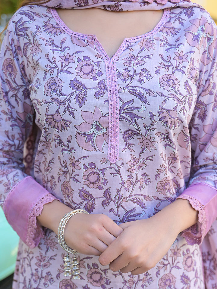 Light-Purple-Cotton-Floral-Straight-3-Piece-Kurta-Set