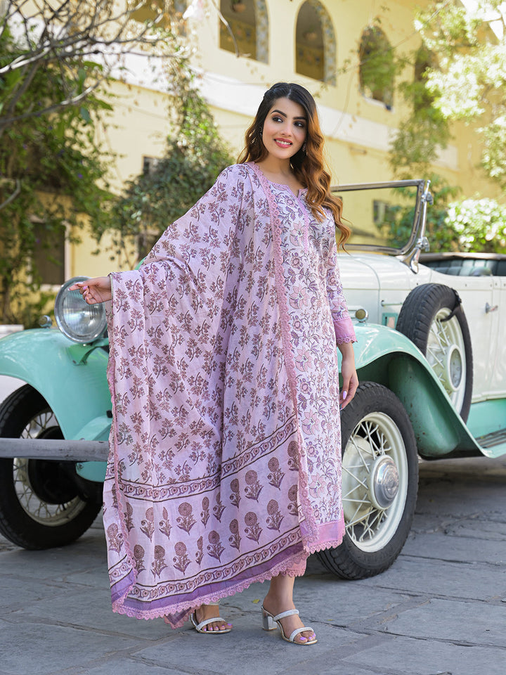 Light-Purple-Cotton-Floral-Straight-3-Piece-Kurta-Set