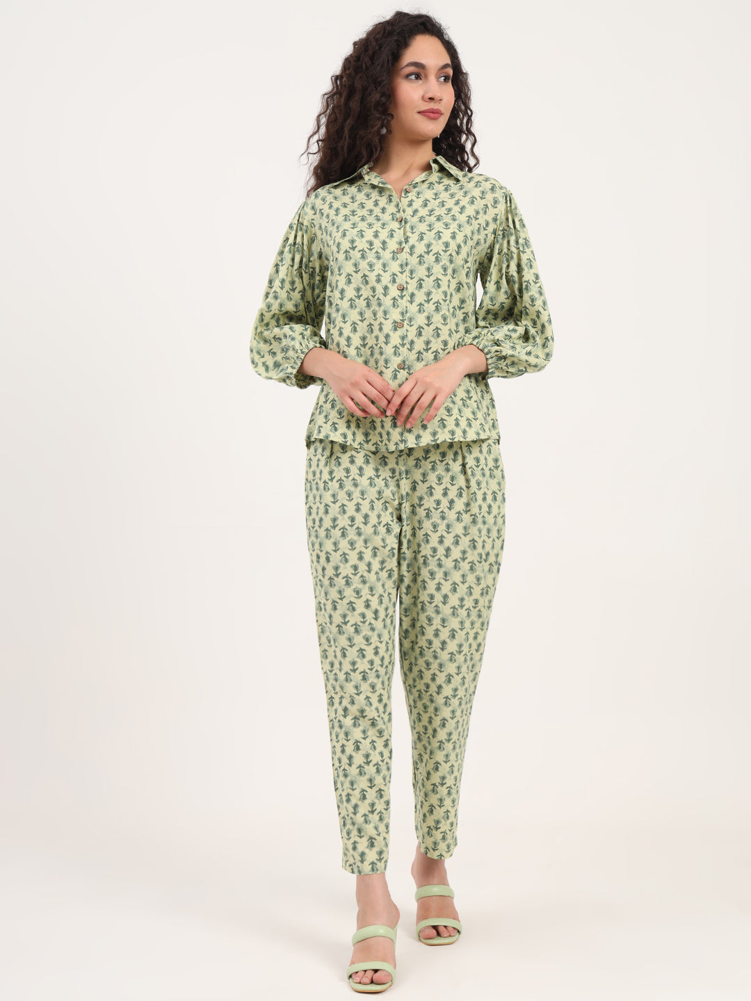 Green-Viscose-Rayon-Floral-Printed-3-Piece-Co-Ord-Set