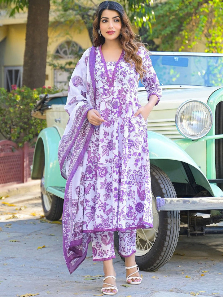 Purple-Pure-Cotton-Floral-Printed-3-Piece-Kurta-Set