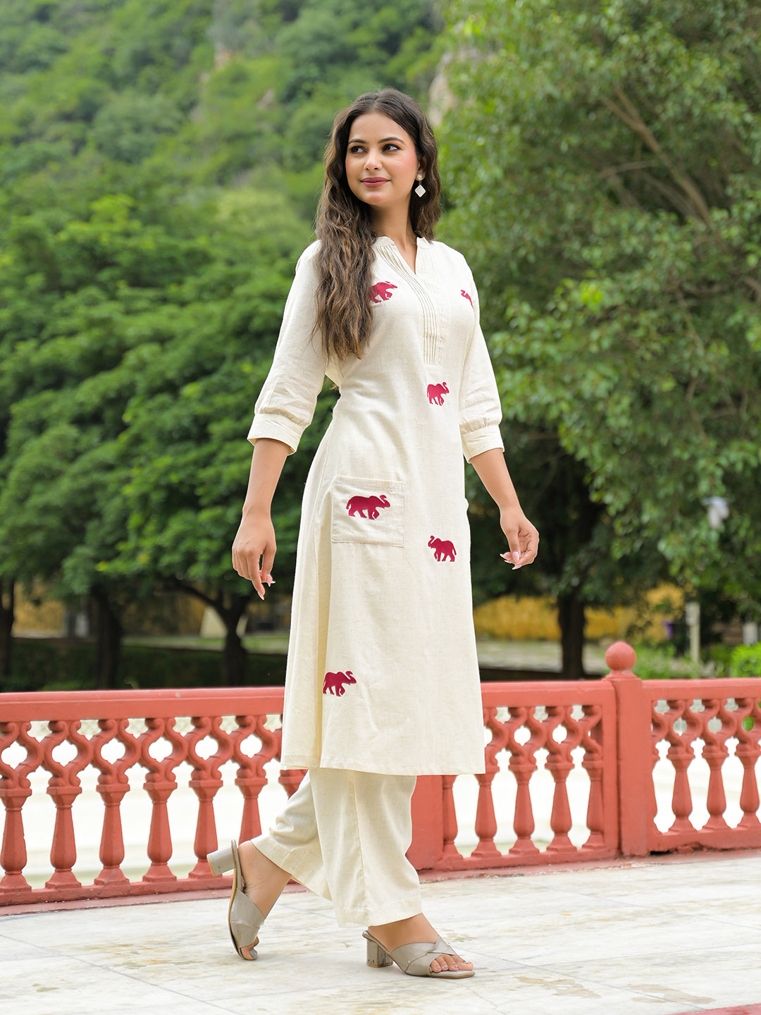 Off-White-Cotton-Embroidered-A-Line-2-Piece-Kurta-Set