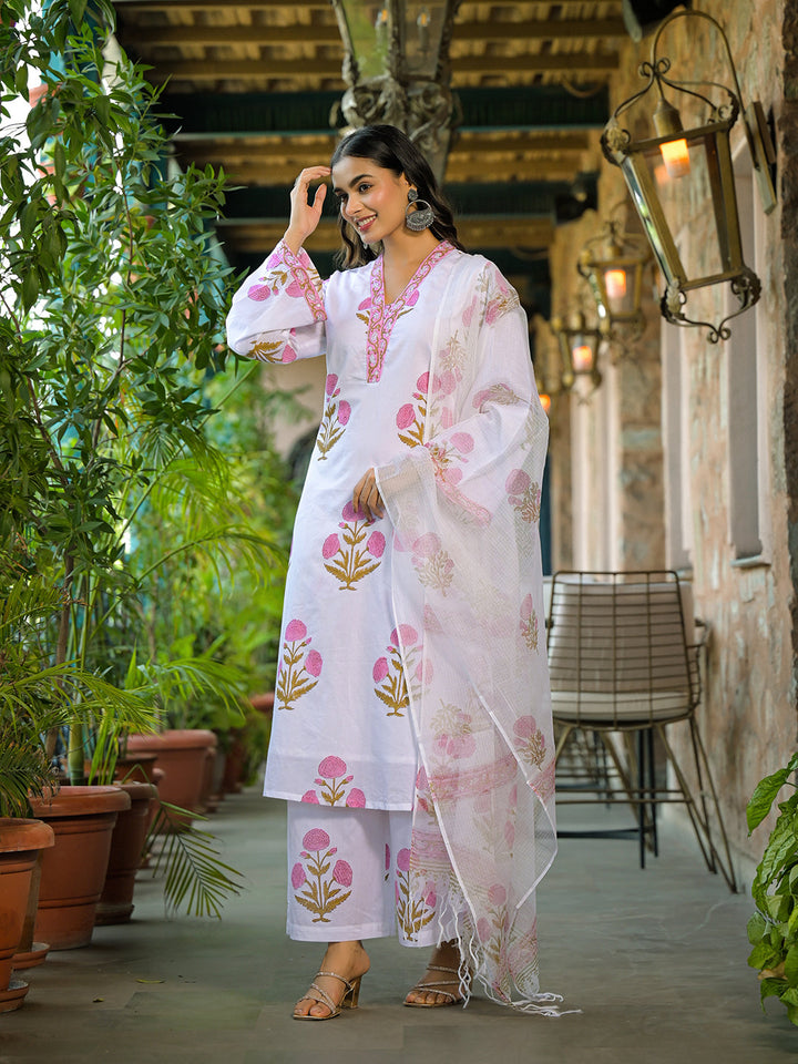 White-Print-Cotton-3-Piece-Kurta-Set