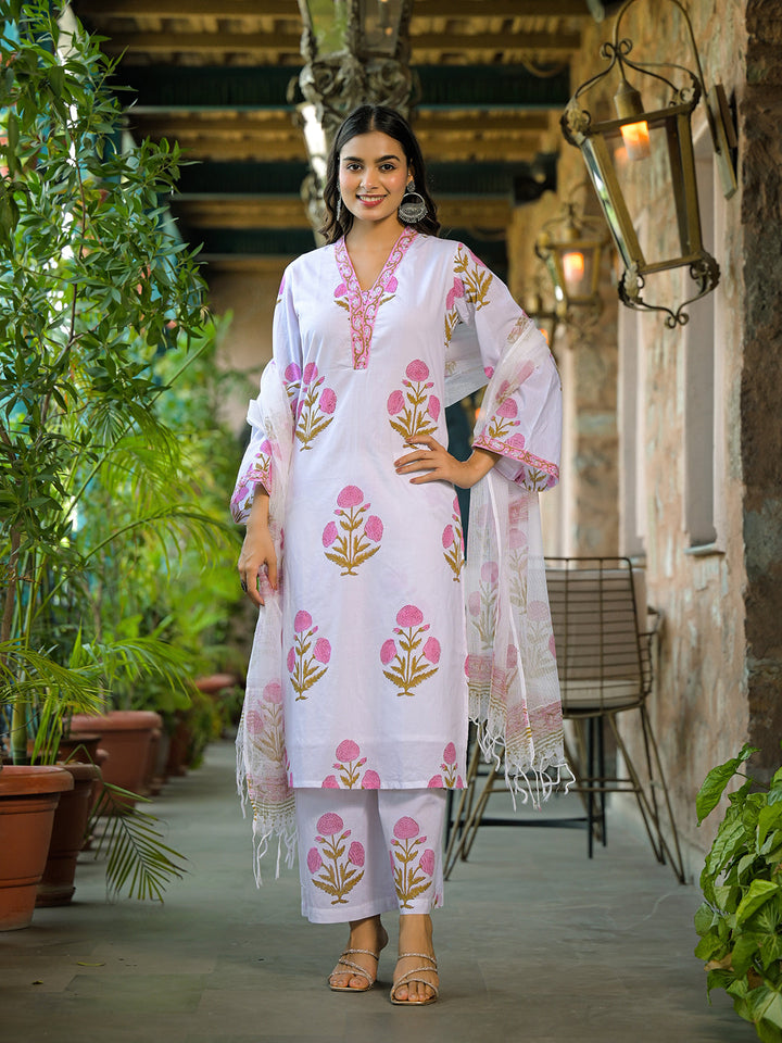 White-Print-Cotton-3-Piece-Kurta-Set