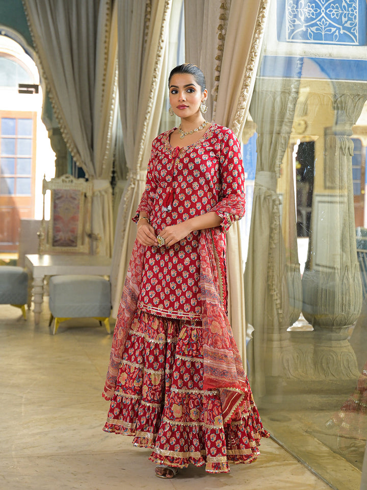 Red-Cotton-Handblock-Straight-3-Piece-Sharara-Set