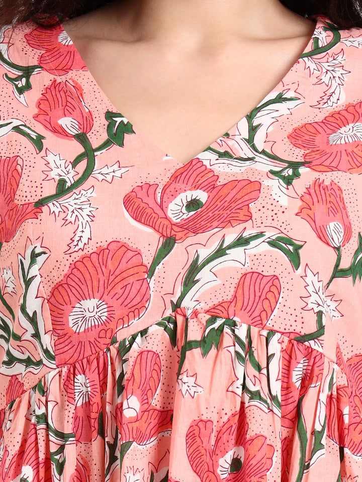 Pink-Cotton-Floral-Print-Peplum-Top-Only