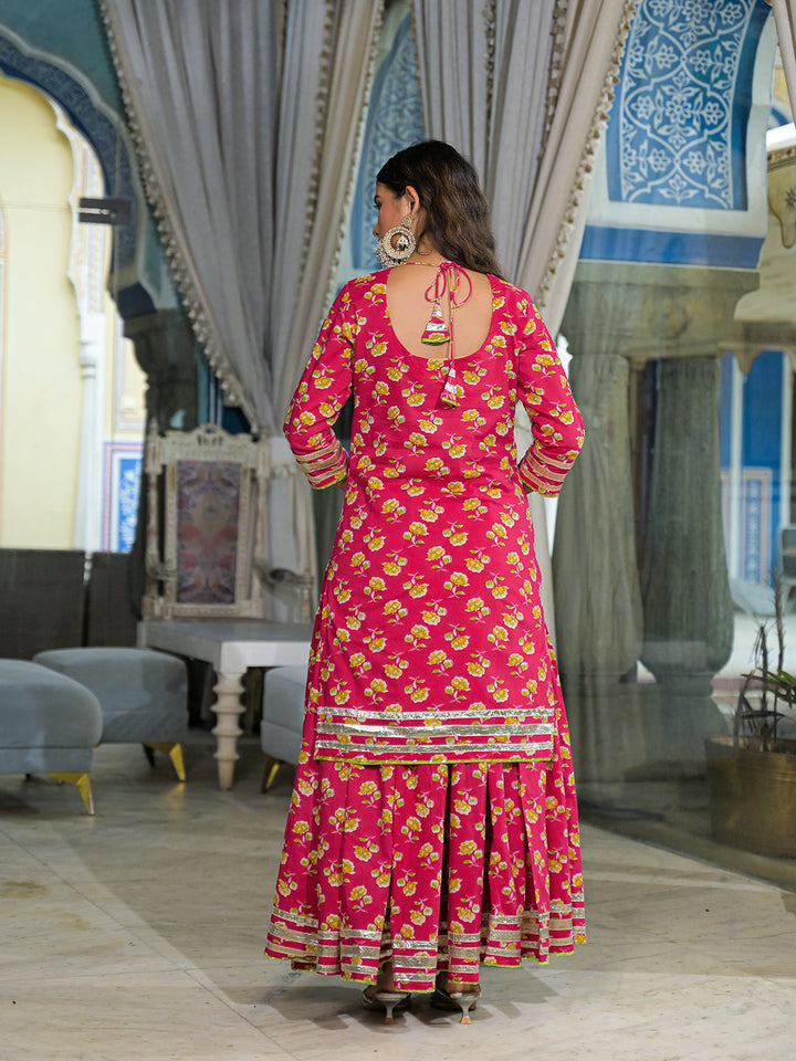 Pink-Cotton-Lehenga-Sets-With-Dupatta