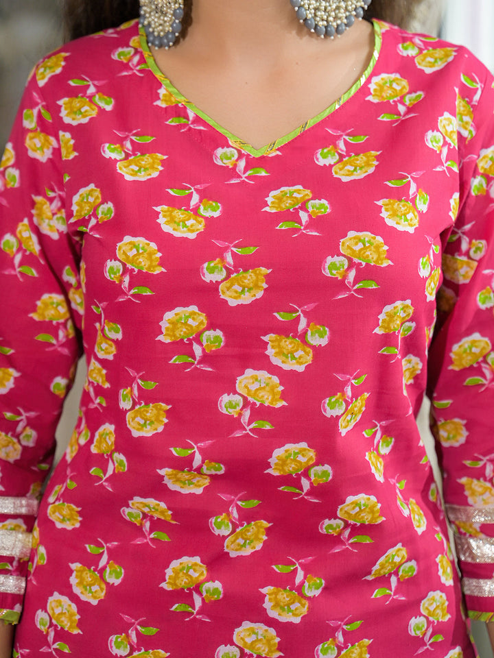 Pink-Cotton-Lehenga-Sets-With-Dupatta