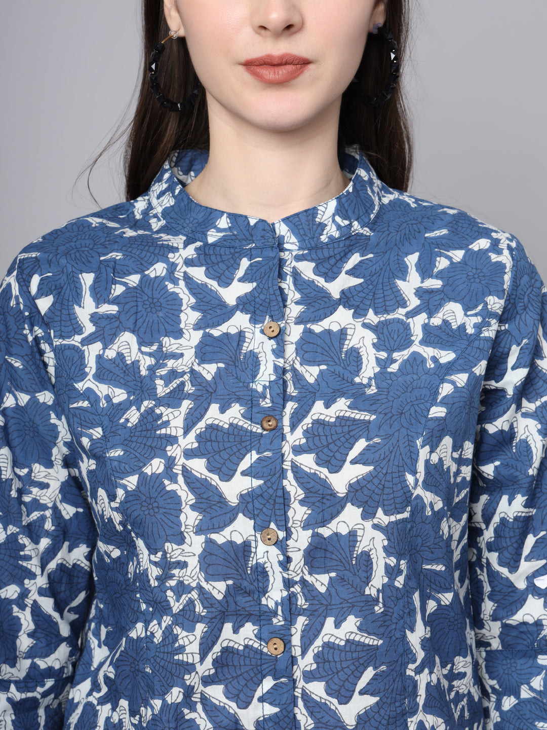 Blue-Cotton-A-Line-Top-Only