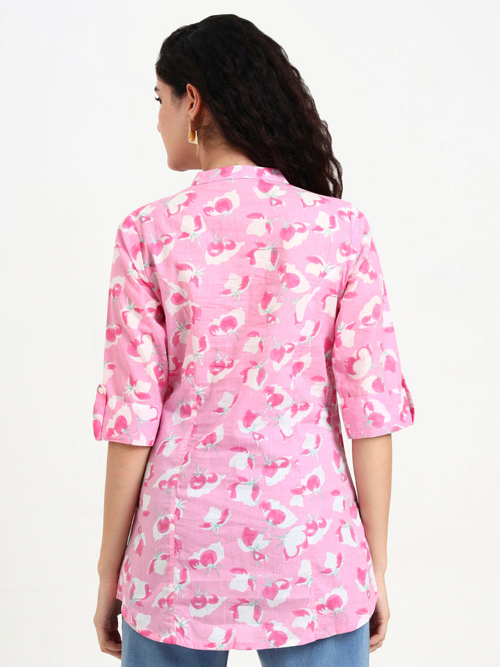 Pink-Cotton-Floral-Print-Top-Only