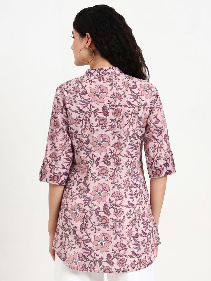 Light-Purple-Cotton-Floral-Print-Top-Only
