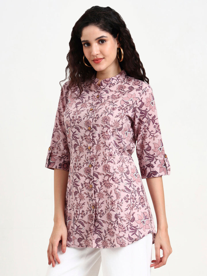 Light-Purple-Cotton-Floral-Print-Top-Only