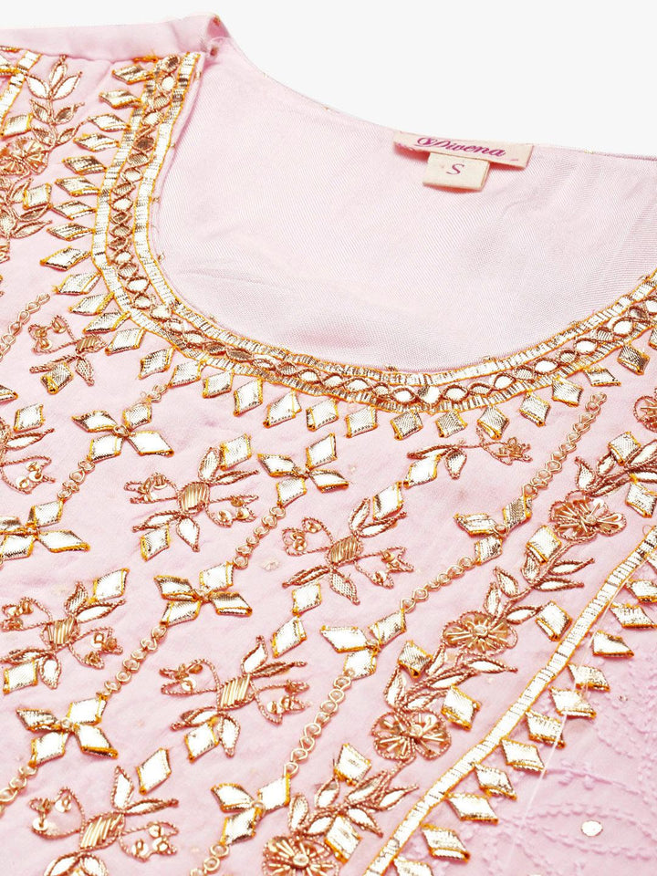 Powder-Pink-Georgette-Chikankari-3-Piece-Kurta-Set