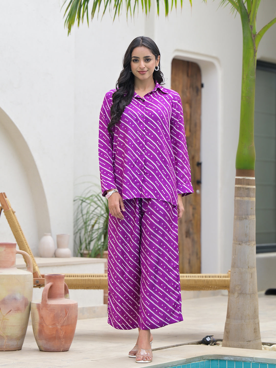 Purple-Muslin-Shirt-&-Trouser-Co-Ord-Set