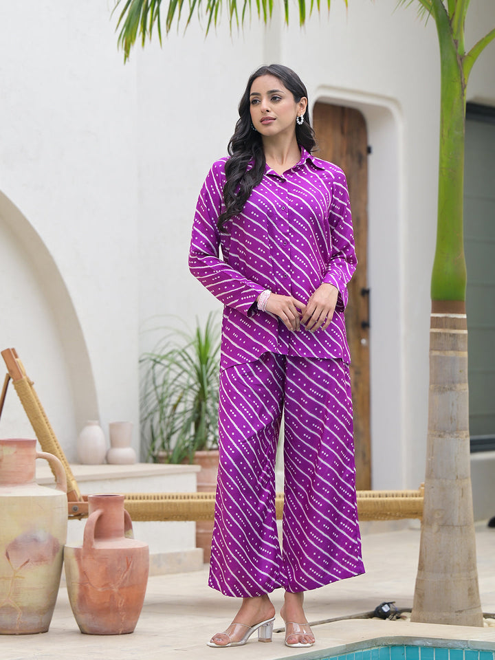Purple-Muslin-Shirt-&-Trouser-Co-Ord-Set