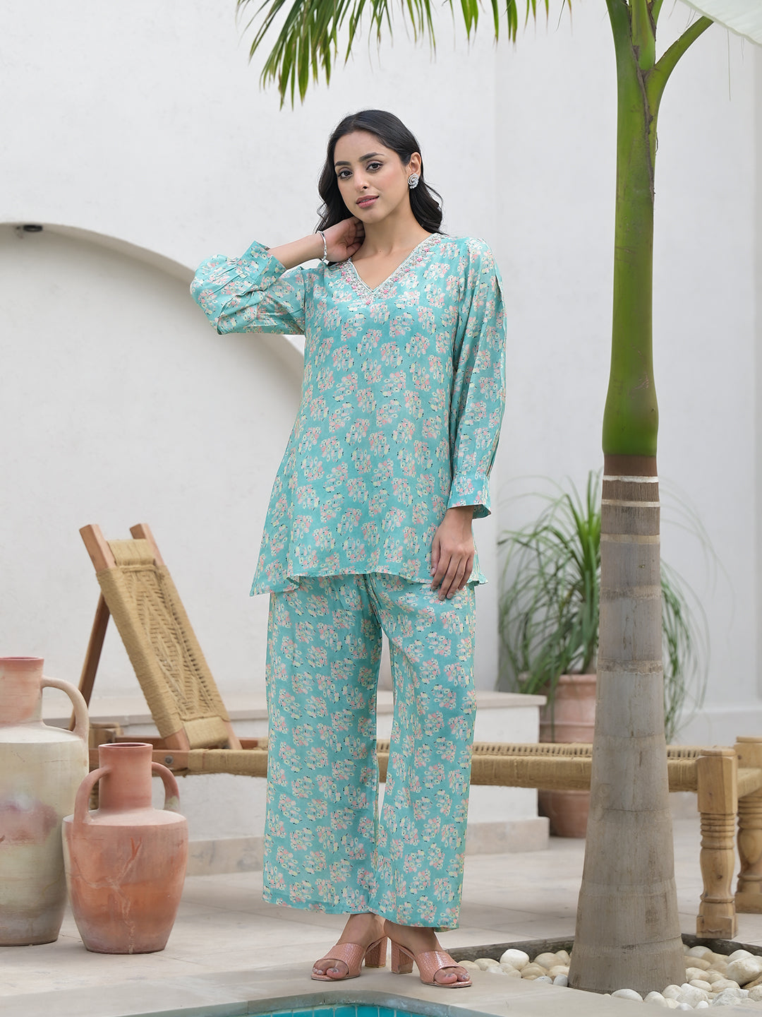 Light-Green-Muslin-Embroidered-Top-&-Trousers-Co-Ord-Set