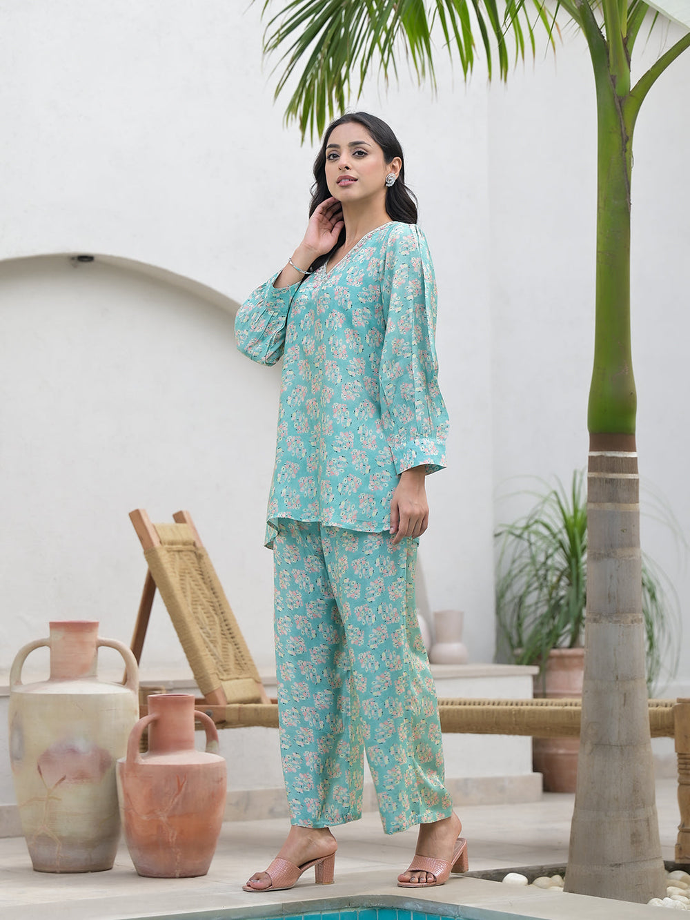 Light-Green-Muslin-Embroidered-Top-&-Trousers-Co-Ord-Set