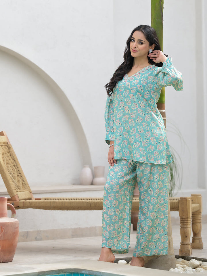 Light-Green-Muslin-Embroidered-Top-&-Trousers-Co-Ord-Set