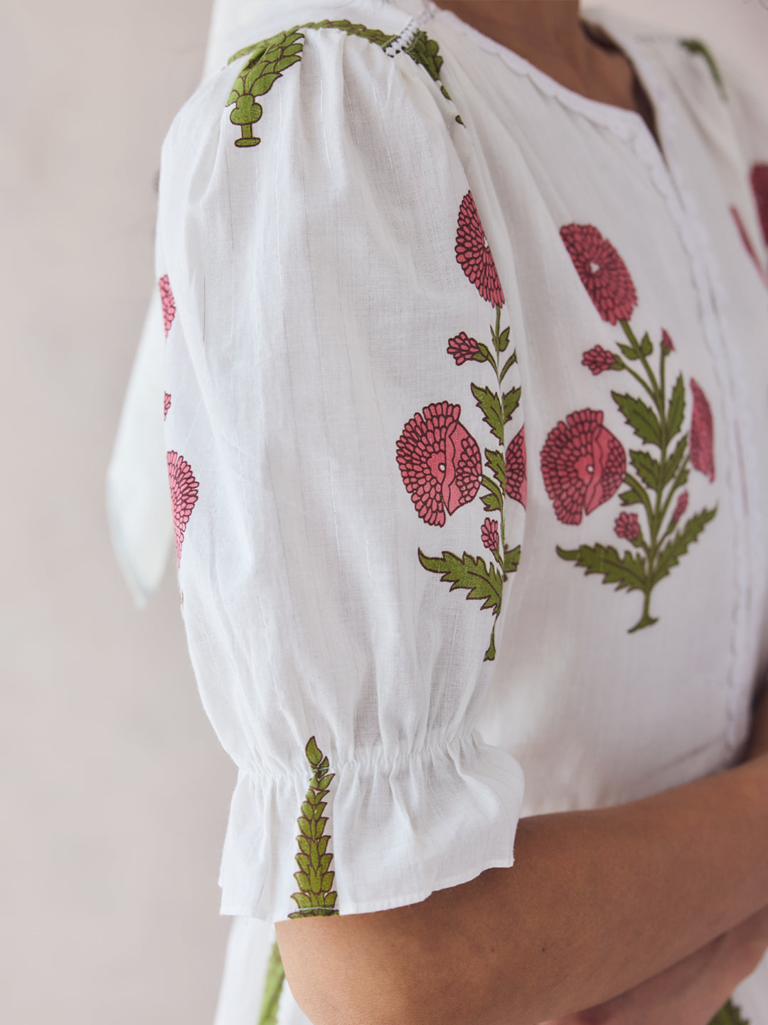 Off-White-Cotton-Floral-Printed-Midi-Dress