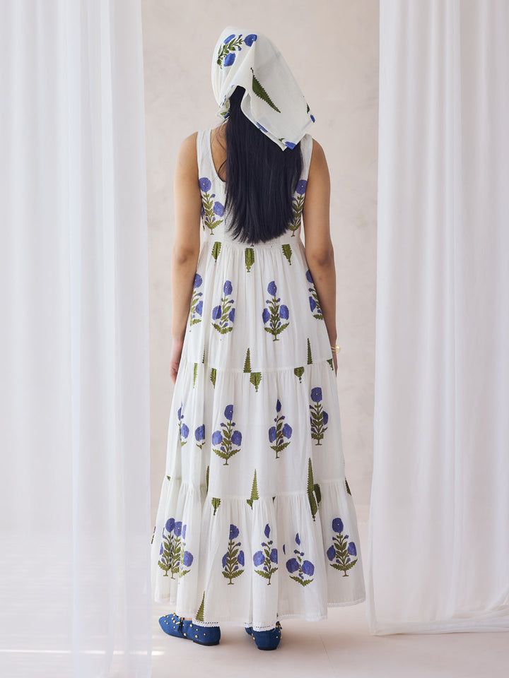 Off-White-Cotton-Floral-Printed-Maxi-Dress
