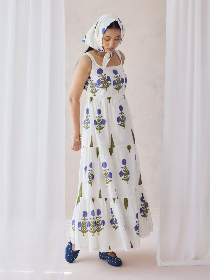Off-White-Cotton-Floral-Printed-Maxi-Dress
