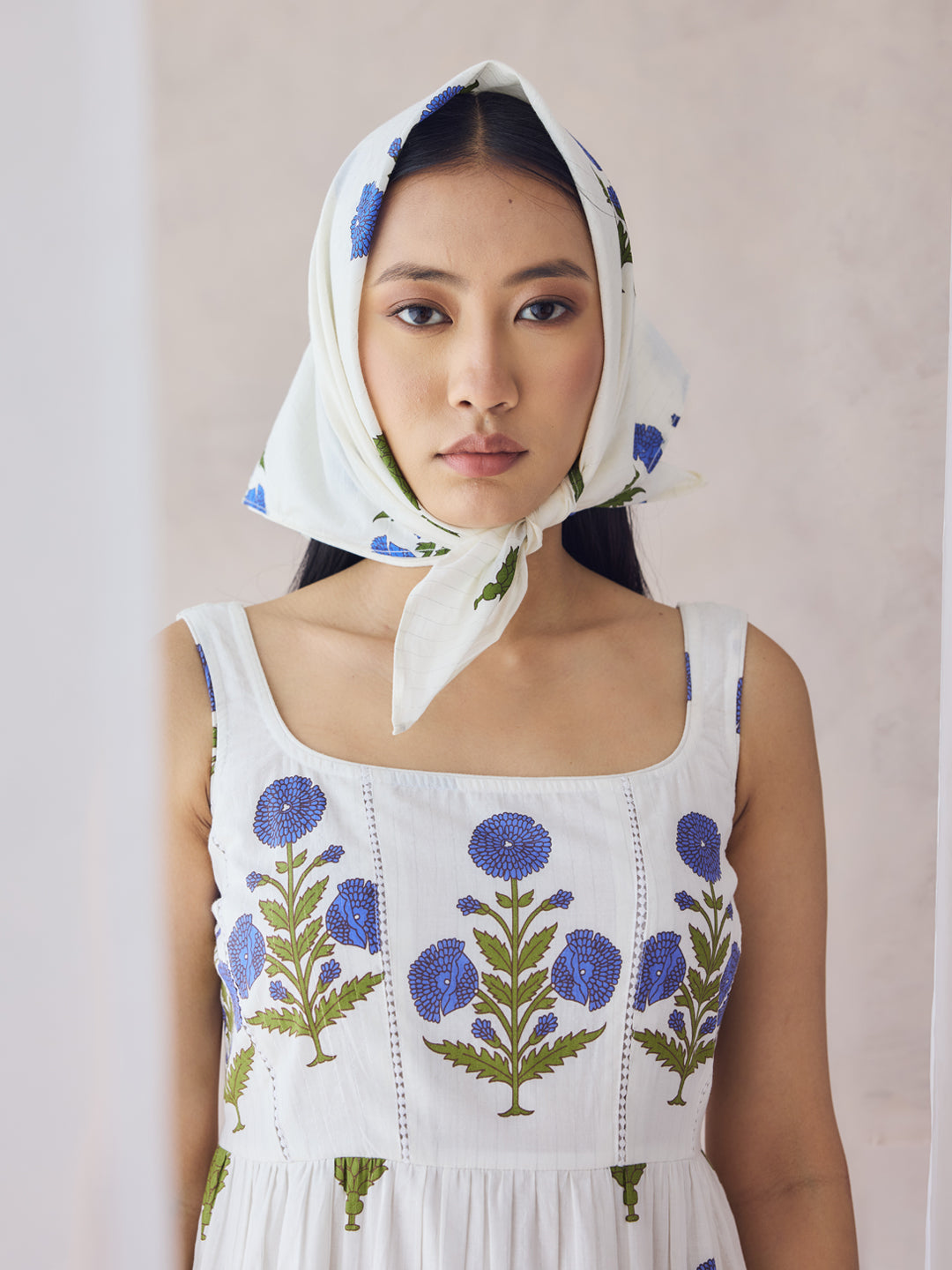Off-White-Cotton-Floral-Printed-Maxi-Dress