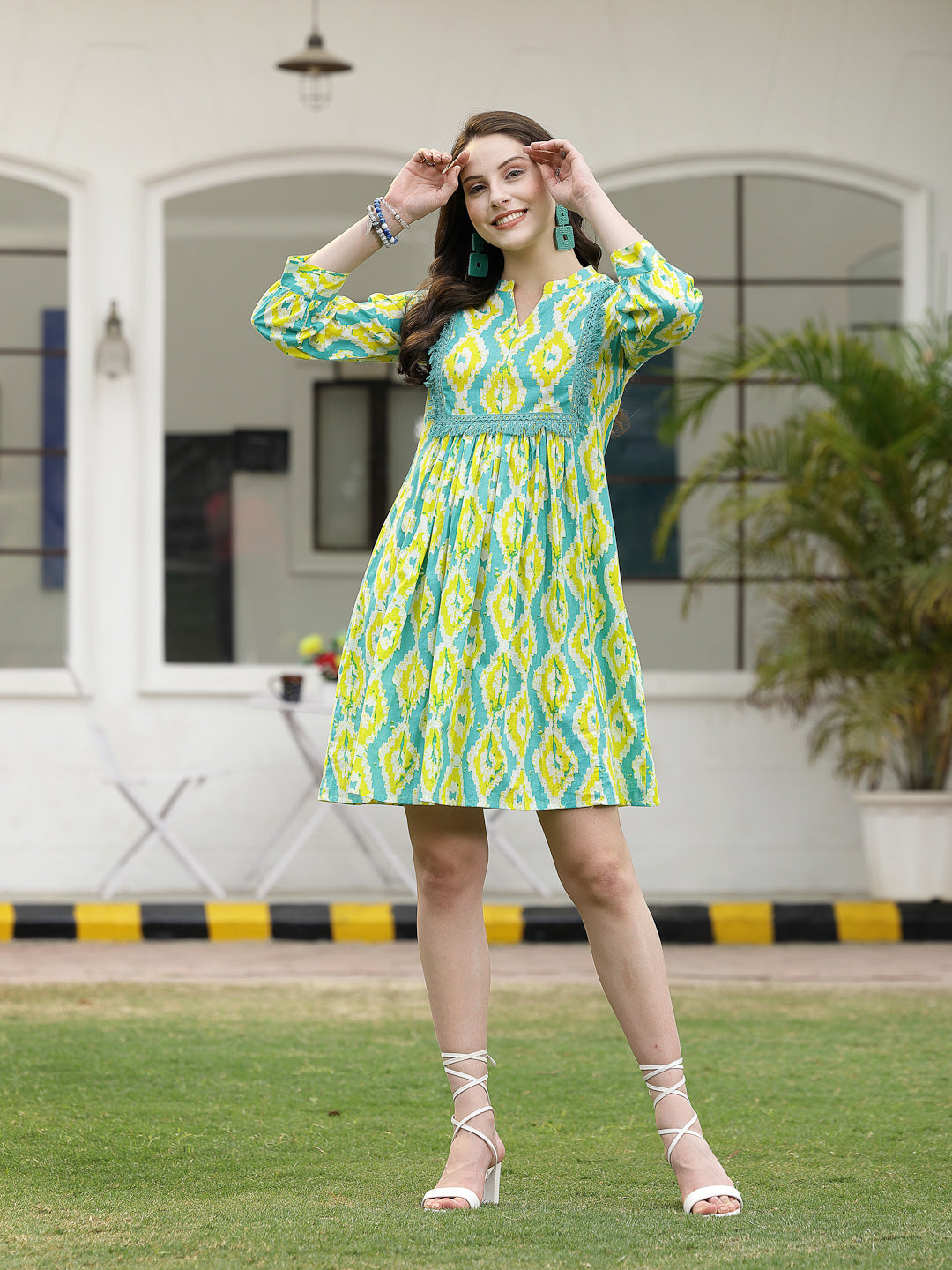 GreenTropical-Cotton-Printed-A-Line-Midi-Dress