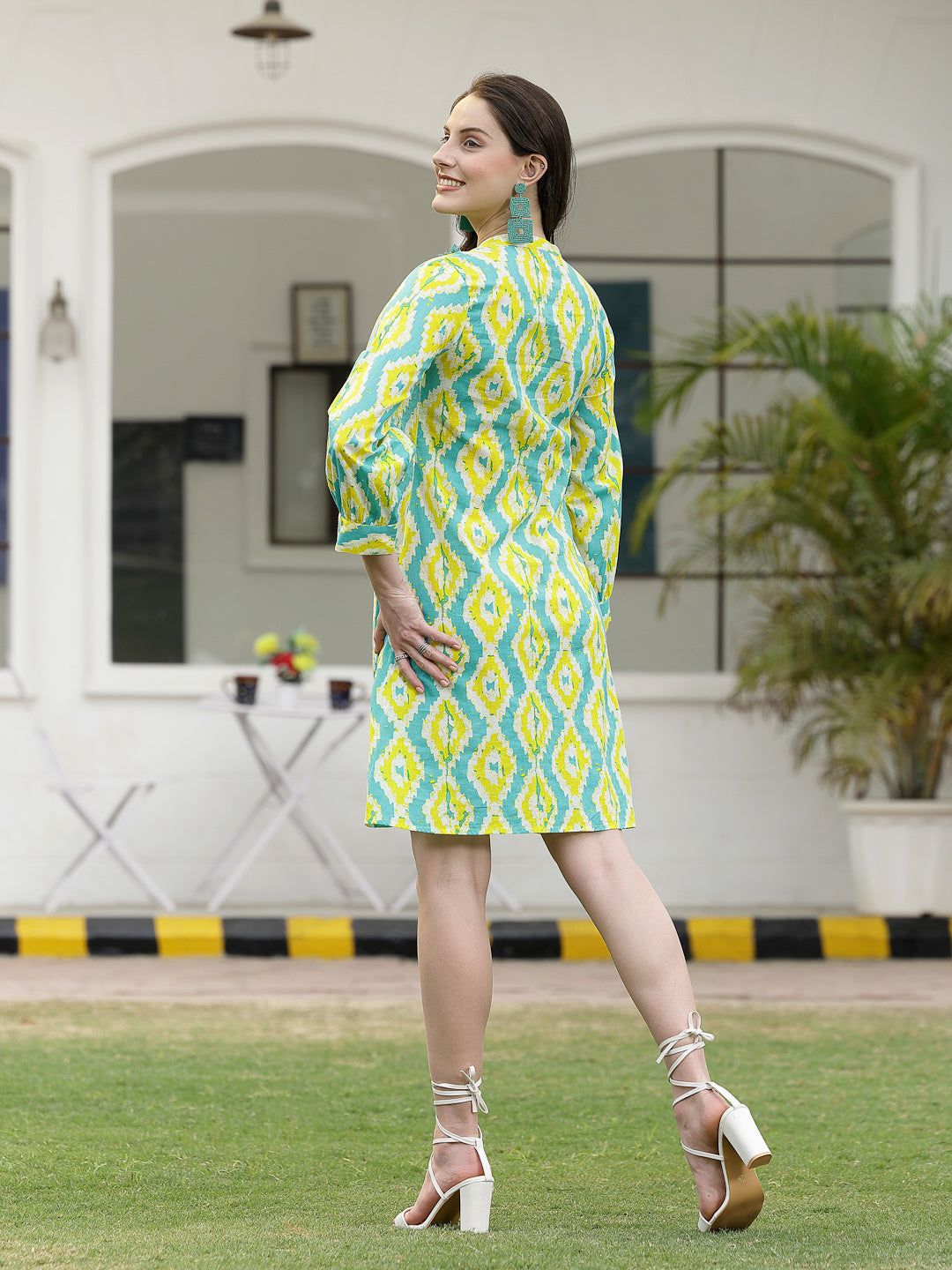 GreenTropical-Cotton-Printed-A-Line-Midi-Dress