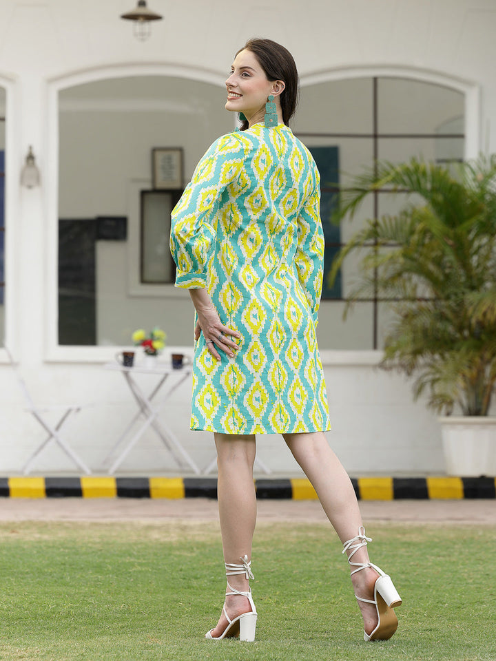 GreenTropical-Cotton-Printed-A-Line-Midi-Dress