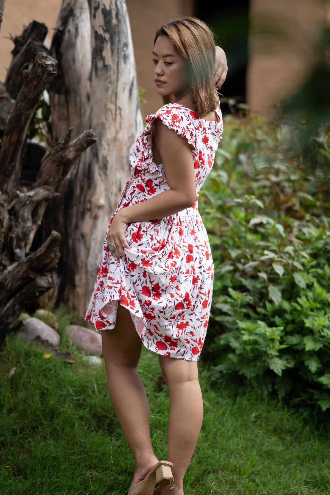 White-&-Red-Rayon-Bloom-Haven-Dress