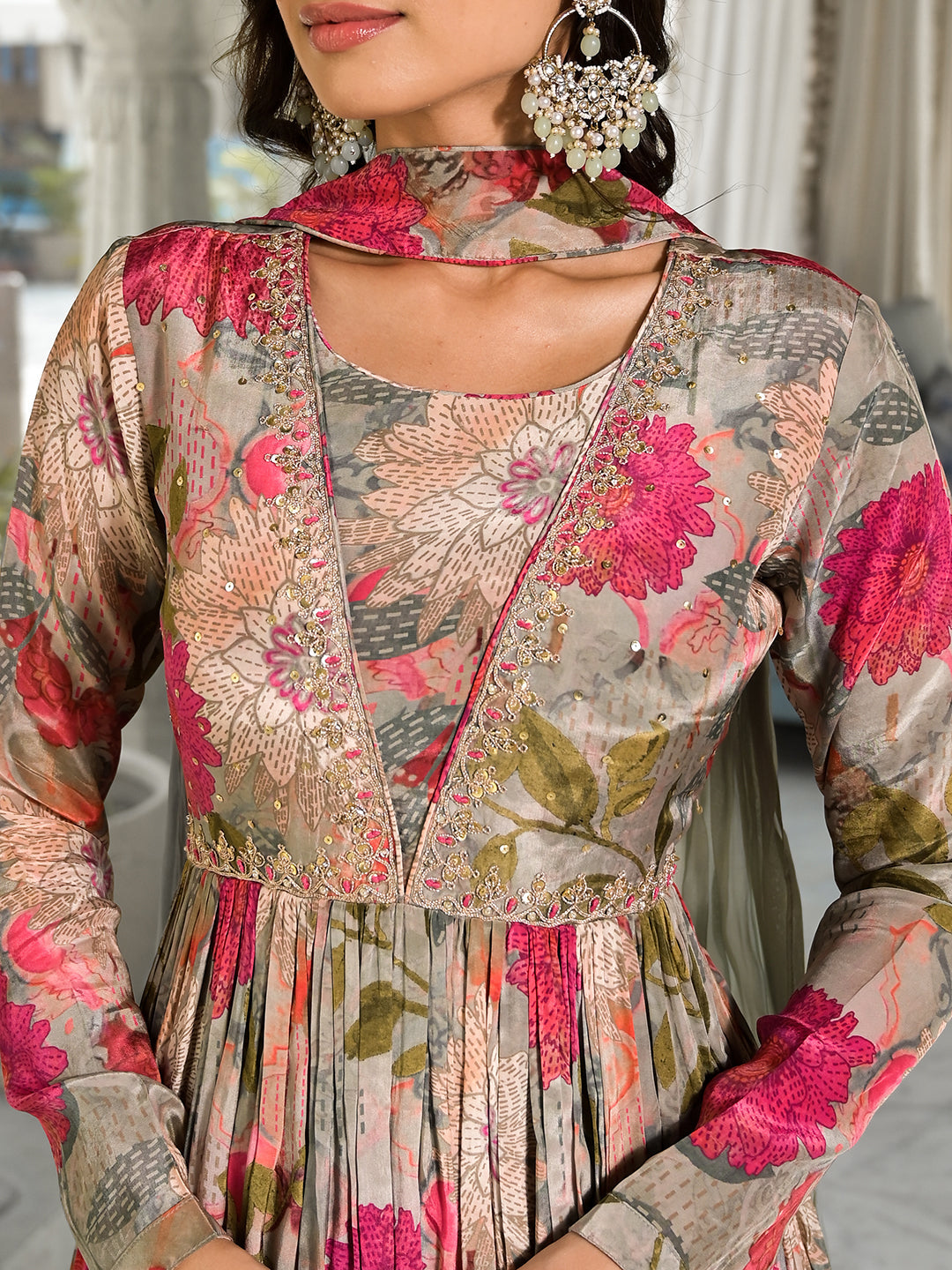 Pink-Crepe-Digital-Print-Long-Party-Dress-With-Dupatta