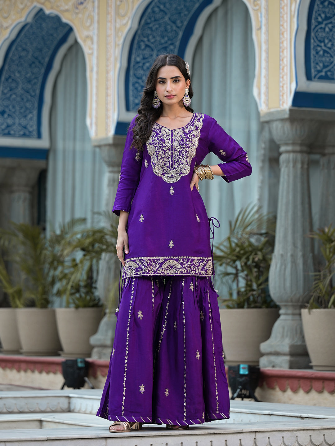 Purple-Russian-Silk-Marodi-Hand-Work-3-Piece-Sharara-Set