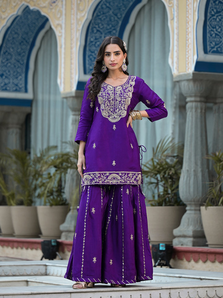 Purple-Russian-Silk-Marodi-Hand-Work-3-Piece-Sharara-Set