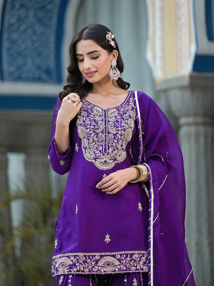 Purple-Russian-Silk-Marodi-Hand-Work-3-Piece-Sharara-Set