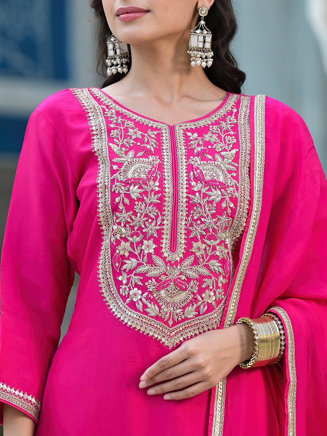 Rani-Pink-Russian-Silk-Hand-Work-3-Piece-Kurta-Set