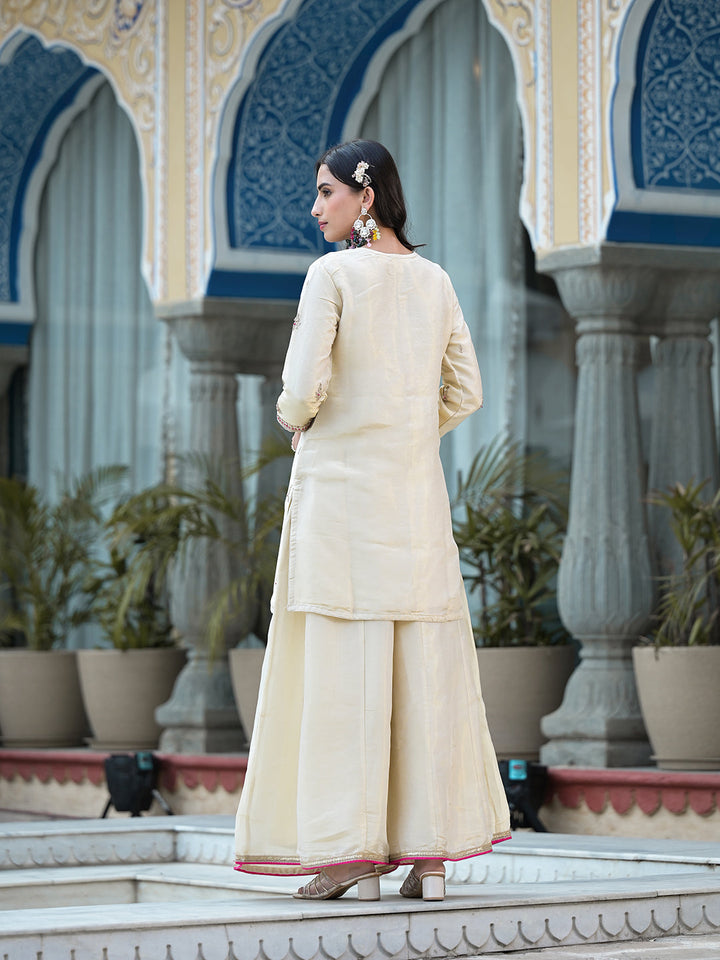 Cream-&-Pink-Tissue-Zardozi-Work-3-Piece-Sharara-Set