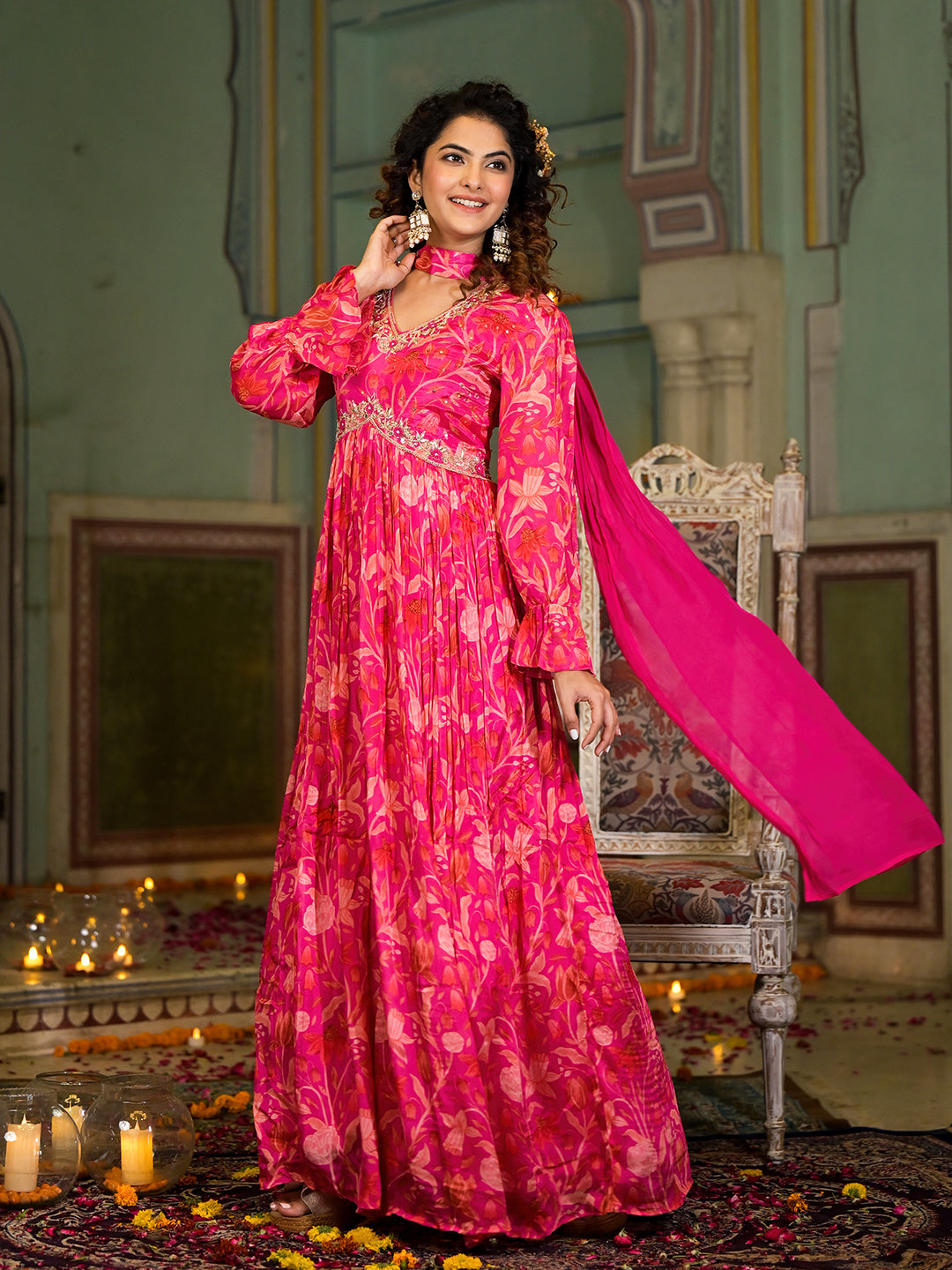 Rani-Pink-Chinon-Zardozi-Work-Long-Party-Dress