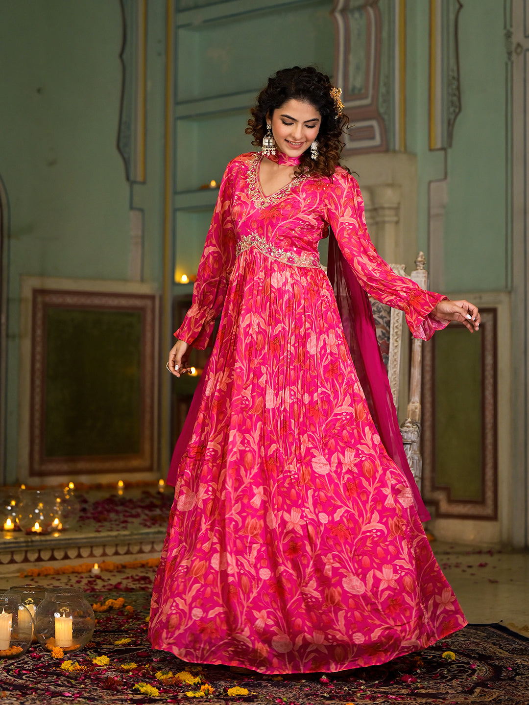 Rani-Pink-Chinon-Zardozi-Work-Long-Party-Dress