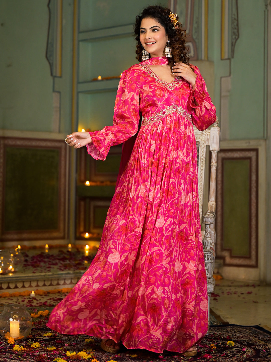 Rani-Pink-Chinon-Zardozi-Work-Long-Party-Dress