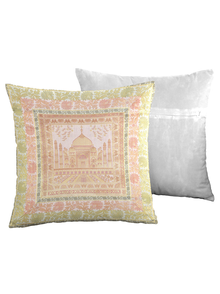 Off-White-Banarasi-Zari-Banarasi-Cushion-Cover