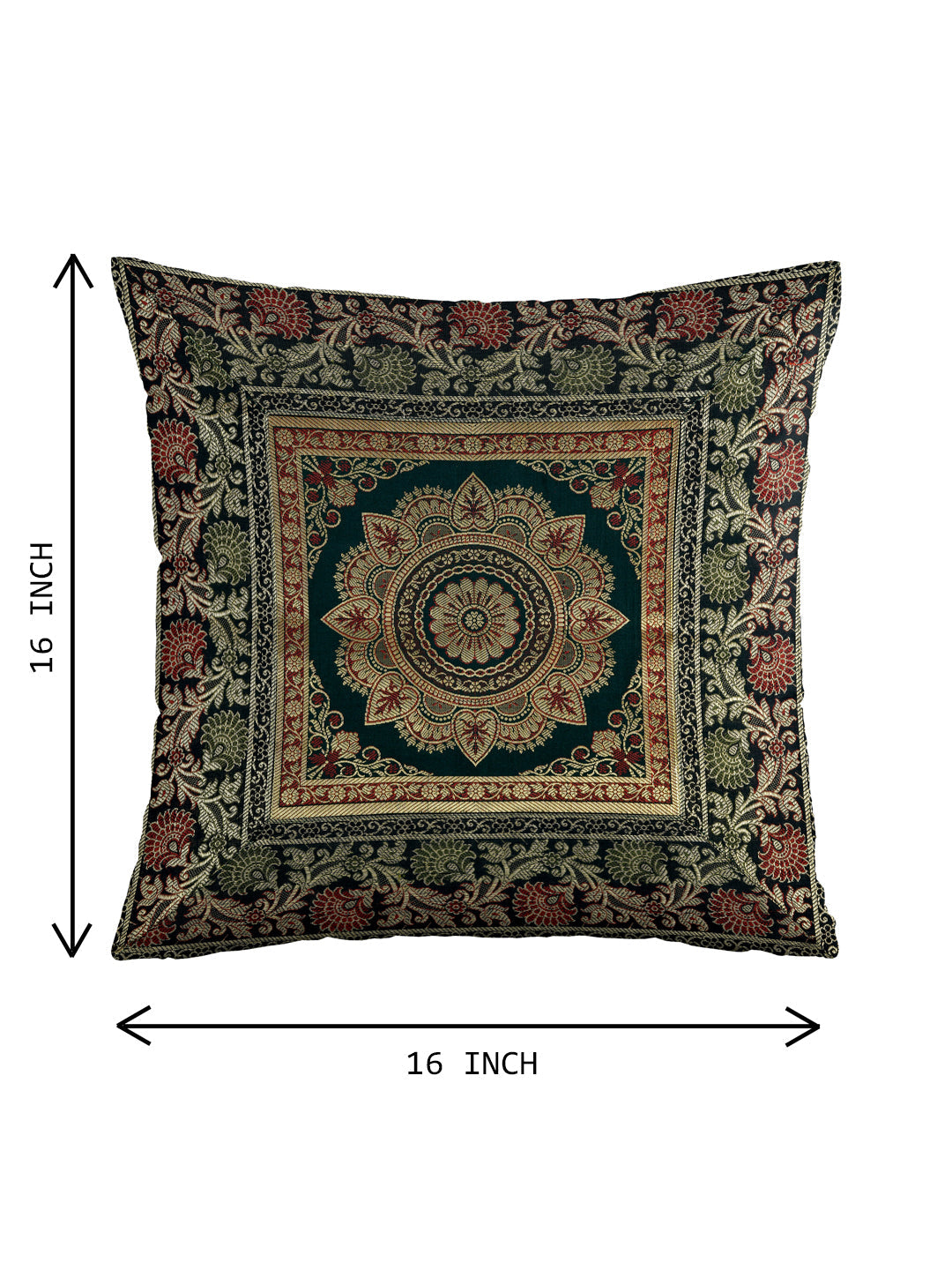 Black-Banarasi-Zari-Banarasi-Cushion-Cover