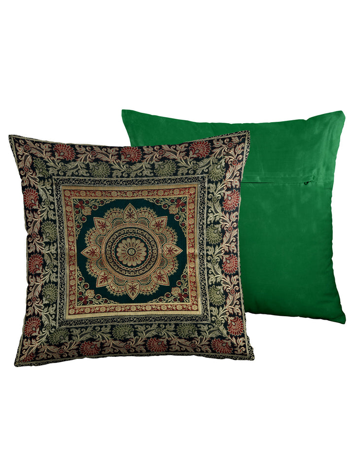 Black-Banarasi-Zari-Banarasi-Cushion-Cover