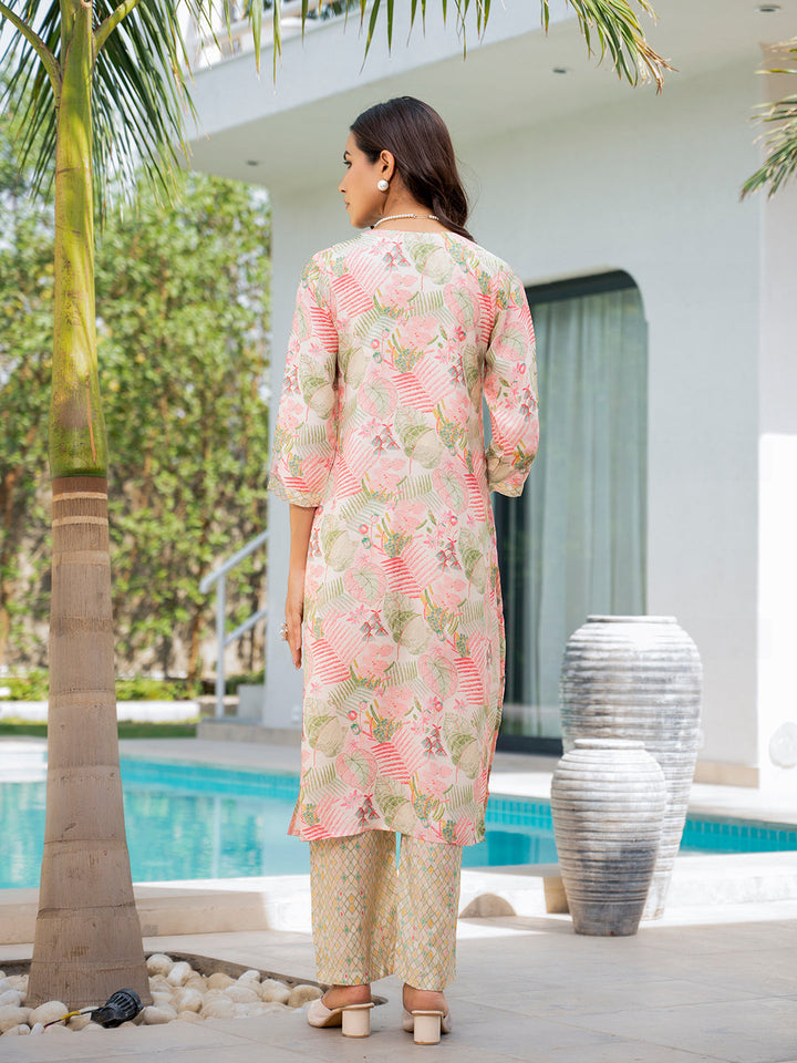 Cream-Muslin-Embroidered-&-Floral-Print-3-Piece-Kurta-Set