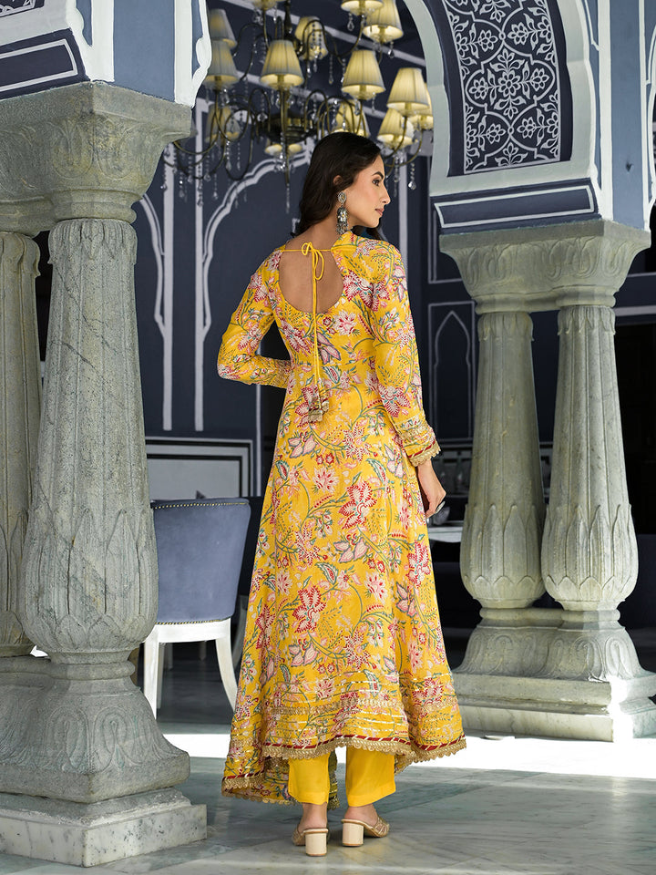 Yellow-Muslin-Floral-Printed-3-Piece-Anarkali-Set