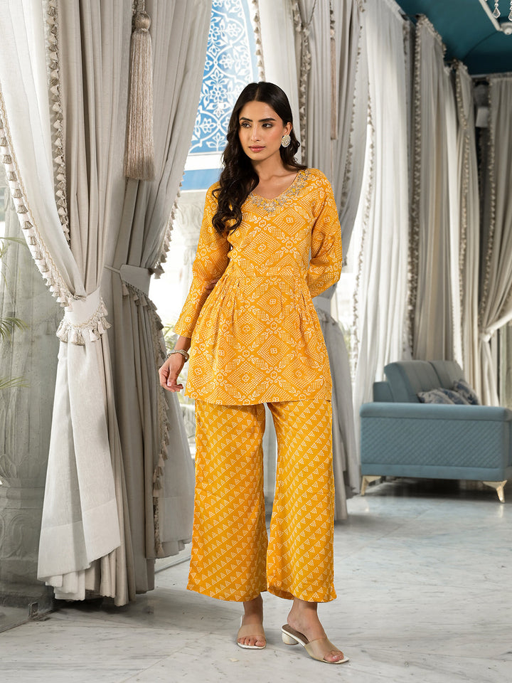 Mustard-Yellow-Pure-Muslin-Digital-Print-Co-Ord-Set